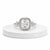 Regal Cushion-Cut Halo Statement Silver Plated Ring