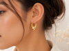 Aurelia Sculpted Gold Plated Hoops