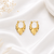 Aurelia Sculpted Gold Plated Hoops