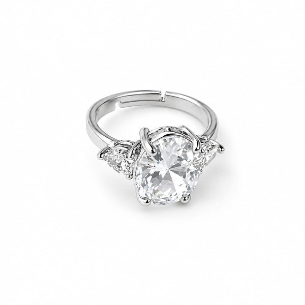 Classic Three-Stone Radiance Adjustable Ring