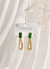 Green Emerald Chain Drop Earrings