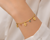 Four-Leaf Clover Crystal Chain Bracelet
