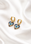 Evil Eye Heart Luxe Hoops