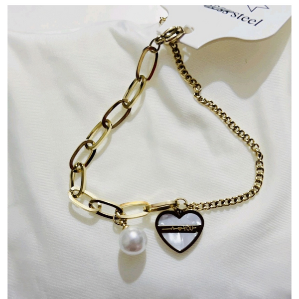 Love N Pearl Chain Bracelet