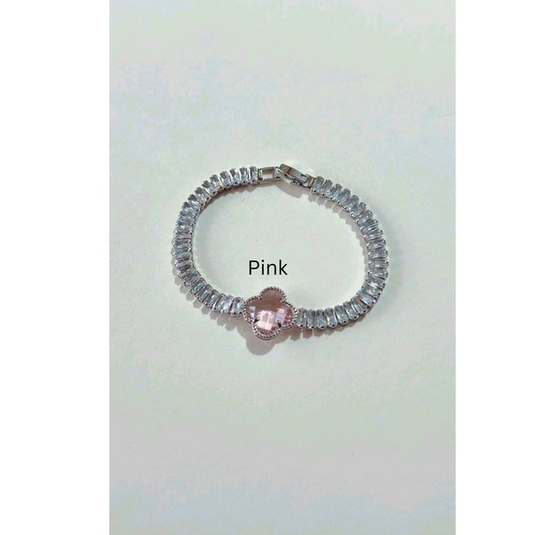 High End Quality Tennis Clover Bracelet