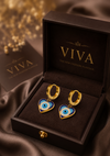 Evil Eye Heart Luxe Hoops