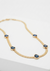 Royal Blue Drop Gold Plated Necklace for gifting