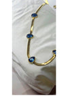 Royal Blue Drop Gold Plated Necklace for gifting