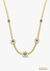 Roman Lux Blue Gold Plated Necklace