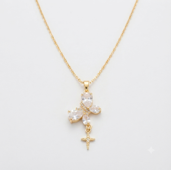 The Angelica Flutter Gold Plated Necklace