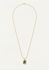 Emerald Elixir Beaded Gold Plated Necklace