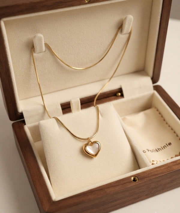 Pearl Embrace Heart Necklace
