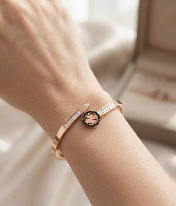 Eternal Clover Statement Rose Gold Bracelet