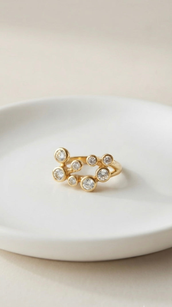 German-Designed Multi-Gemstone Open Band