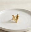 Golden Artisan Heart Statement Ring