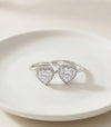 Radiant Heart Crystal Stackable Ring Set (combo offer)