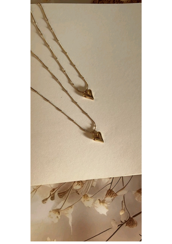 Royal Glided Heart 18k Gold Plated Most Trending Necklace