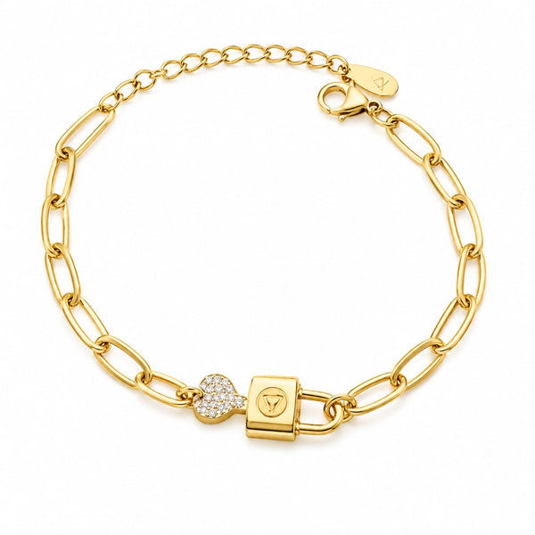 Signature Luxe Lock & Key Adjustable Bracelet