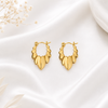 Aurelia Sculpted Gold Plated Hoops
