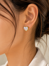 Pearl Heart Classic Stud Earrings