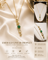 Emerald Linear Droplet Luxe Necklace