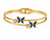 Azure Butterfly Dual-Band Bracelet