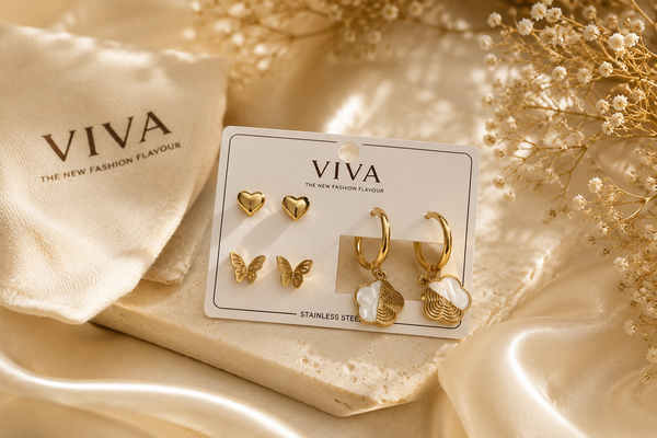 Whimsical Gold Charm Earring Card