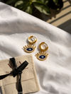 VIVA Royal Evil Eye Crown Hoops