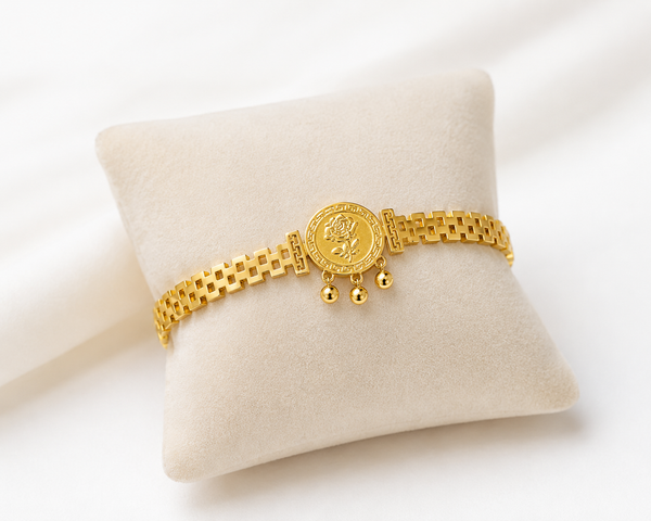 Vintage Rose Medallion Bracelet