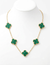 Premium Green Clover Station Necklace☘️