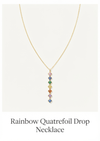 Rainbow Quatrefoil Drop Lux Necklace