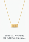 Lucky 11:11 Prosperity 18k Gold Plated Necklace