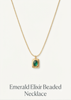 Emerald Elixir Beaded Gold Plated Necklace