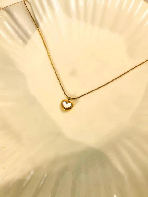 Pearl Embrace Heart Necklace
