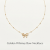 Golden Whimsy Bow Gold Plated Necklace 🎀