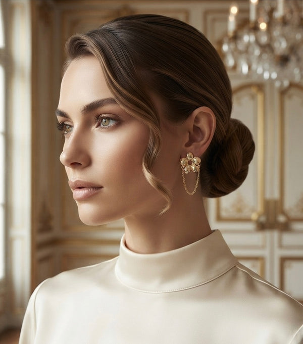 Luna Blossom Chain Earrings