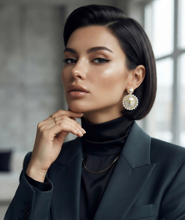The Monarch Pearl Bee Earrings