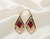 Sapphire Geometric Dangle Earrings