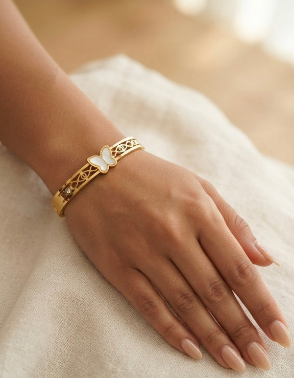 Lumina Filigree Gold Plated Bangle