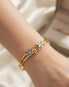 Azure Bloom Gold Plated Bracelet