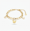 Ethereal Butterfly Layered Charm Bracelet