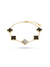 Classic Black Clover Chain Bracelet
