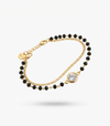 Elegant Double layered Black Bead Chain Bracelet