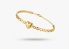 Puffed Heart Link Chain Bracelet