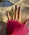 Golden Artisan Heart Statement Ring