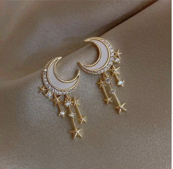 Moon & Stardust Drop Earrings