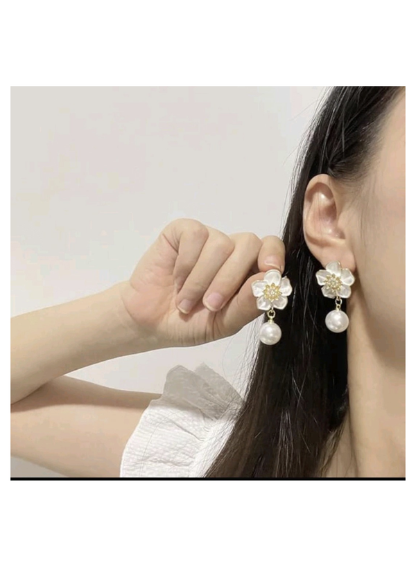 Petal Pearl Serenity Drop Earrings