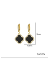 Elysian Noir CloverHuggie Alloy Earrings