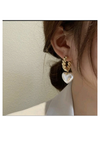 L’Amour Twist Heart Pearl Earrings
