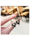 Victoria's Secret Black Enamel Hoops
